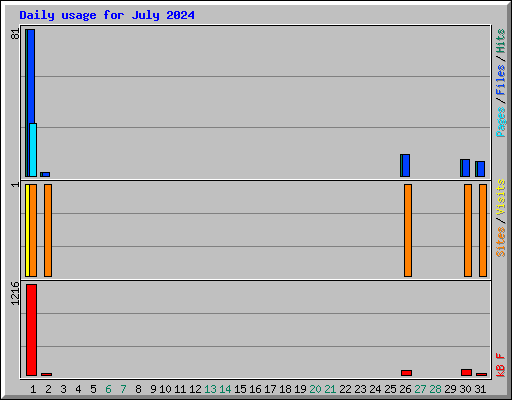 Daily usage for July 2024