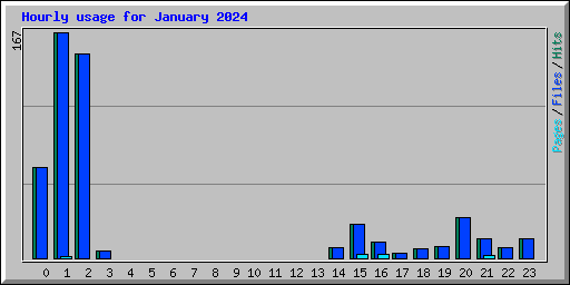 Hourly usage for January 2024