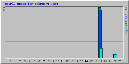 Hourly usage for February 2024