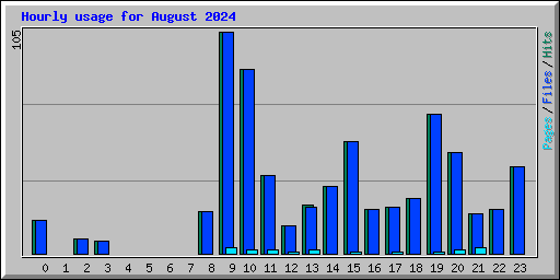 Hourly usage for August 2024