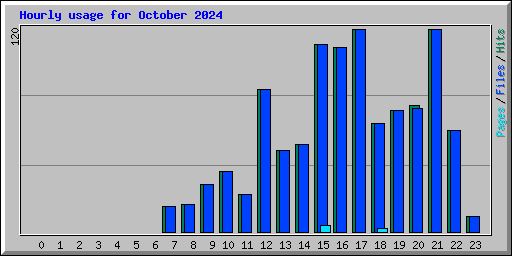 Hourly usage for October 2024